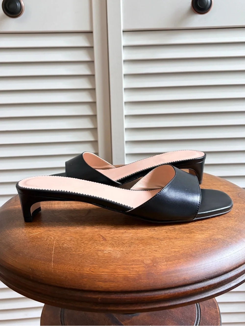 J. Crew Look Lina Kitten-Heel Sandal Black 9